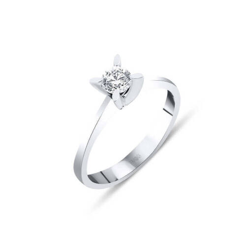 0,21 Karat Tektaş Pırlanta Yüzük - 