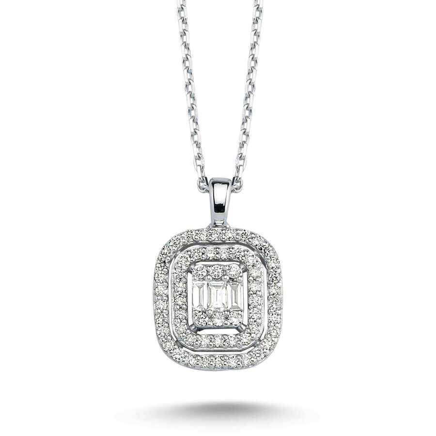 33 Karat Baget Pırlanta Kolye - 1