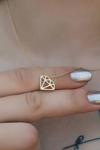 Altın Diamond Kolye - 