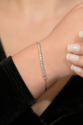 Altın Su Yolu Kelepçe Bileklik - 