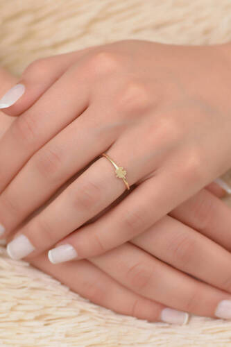 Altın Yonca Yüzük - 