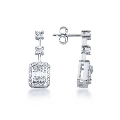 Baget Pırlanta Küpe - 