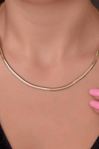 Balık Sırtı Altın Zincir - 