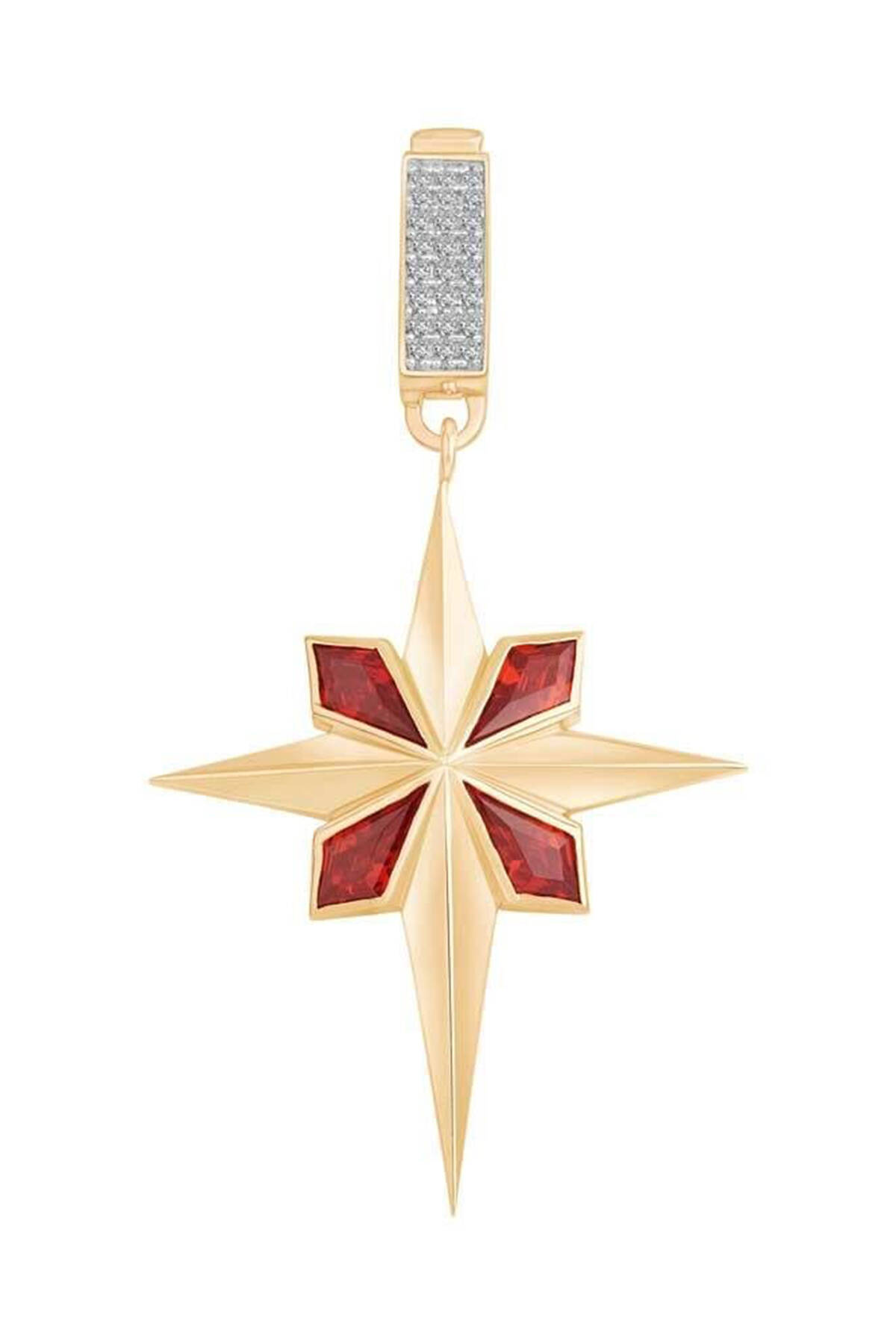 Çağla Ema Kırmızı Taşlı Kuzey Yıldızı Charm - 1