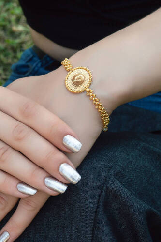 Çeyrek Liralı Dorika Altın Bileklik - 