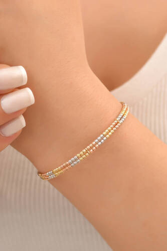 Dorika İki Sıra Üç Renk Kelepçe - 