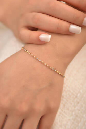 Dorika Üç Renk Altın Bileklik - 