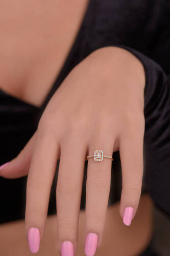 Favori Baget Sarı Altın Yüzük - 