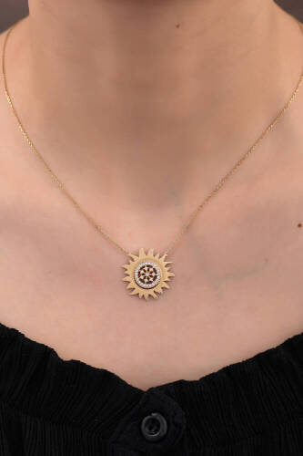 Güneş Altın Kolye - 
