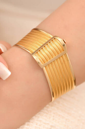 Hasır Model Altın Kelepçe - 