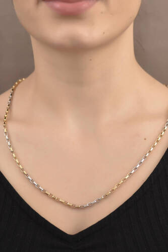 iki Renk Ataç Altın Zincir - 