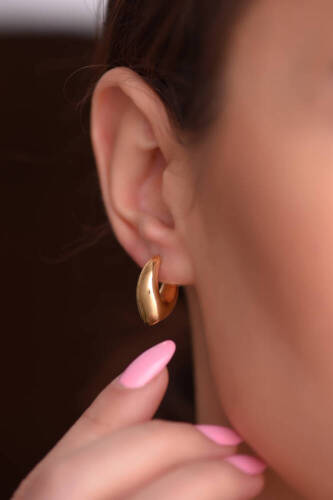 İtalyan Damla Altın Küpe - 