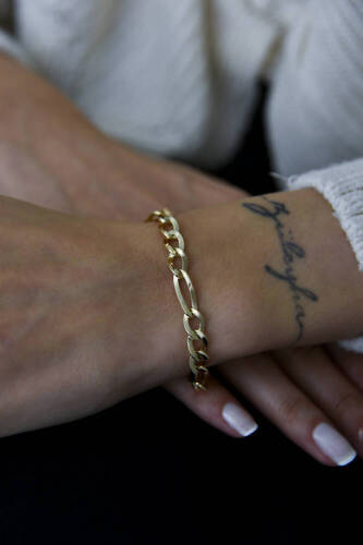 Kadın Altın Figaro Bileklik - 