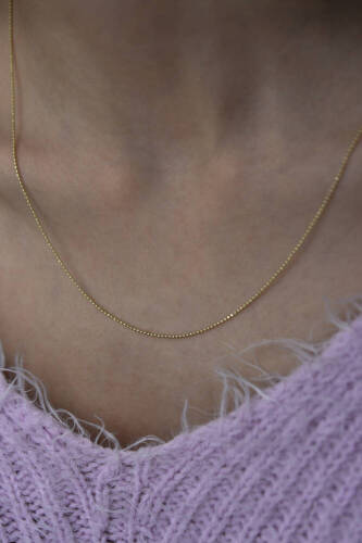 Kadın Altın Top Zincir - 