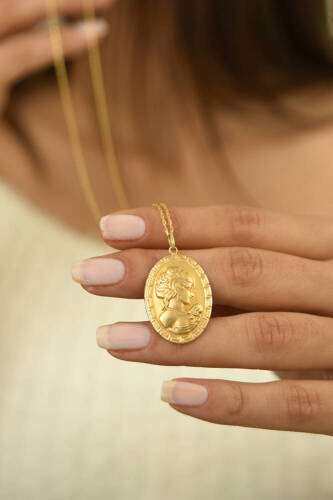 Kadın Cameo Vintage Kolye - 