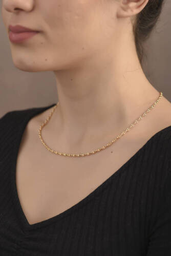 Kadın Kahve Çekirdeği Altın Zincir - 