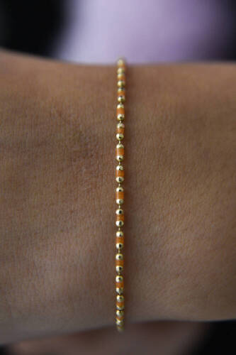 Kadın Renkli Altın Bileklik - 