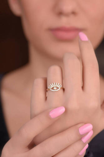 Kirpik Altın Yüzük - 