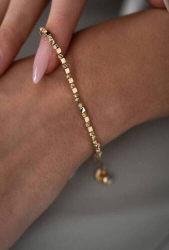 Kübik Dorika Altın Bileklik - 