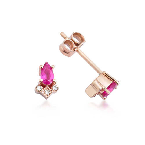 Pırlanta Renkli Küpe - 