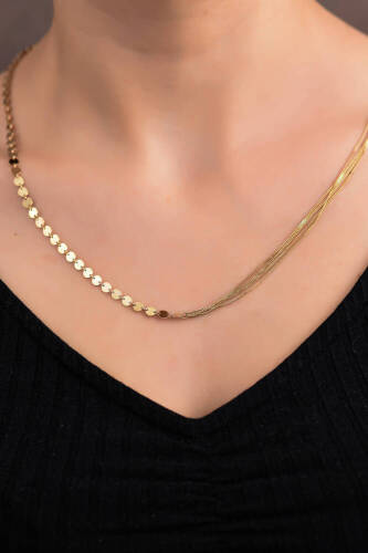 Pul ve Forse Altın Zincir - 