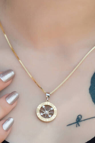 Pusula Altın Kolye - 