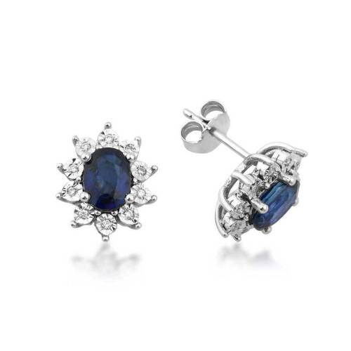 Renkli Pırlanta Küpe - 