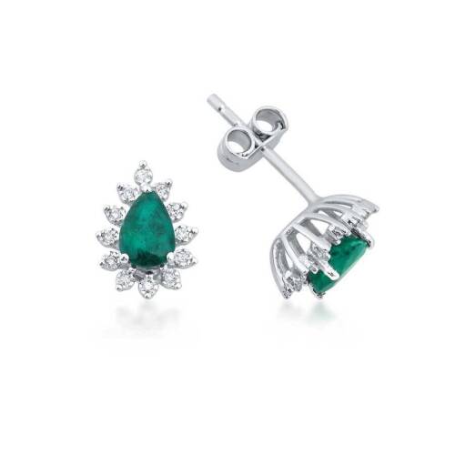 Renkli Pırlanta Küpe - 