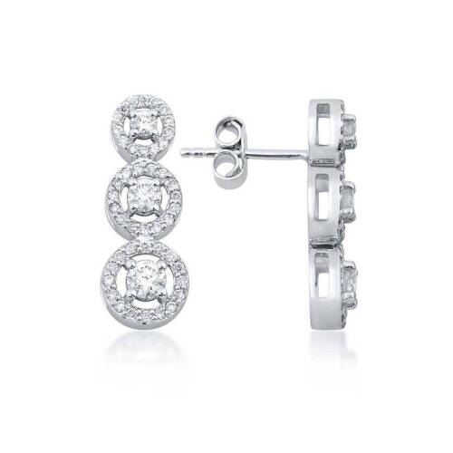 Taşlı Pırlanta Küpe - 