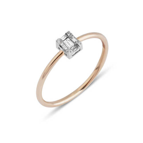 Taşlı Pırlanta Yüzük - 