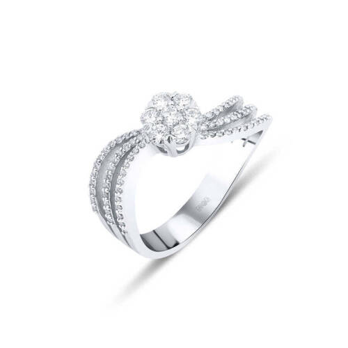 Taşlı Pırlanta Yüzük - 