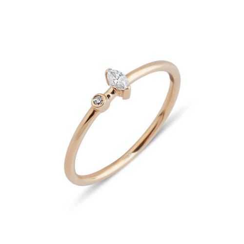 Taşlı Pırlanta Yüzük - 