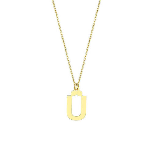 Ü Harfi Altın Kolye - 