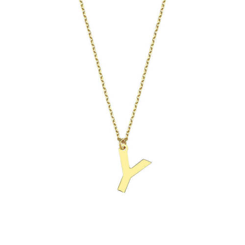 Y Harfi Altın Kolye - 