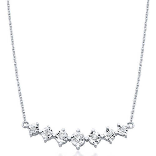 Yedi Taş Pırlanta Kolye - 